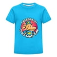thumbnail image 1 of Celebrate Dog Man Day Kids T-Shirt – Boys Girls Celebration Badge Tee Top with Comic Style Design, 1 of 3