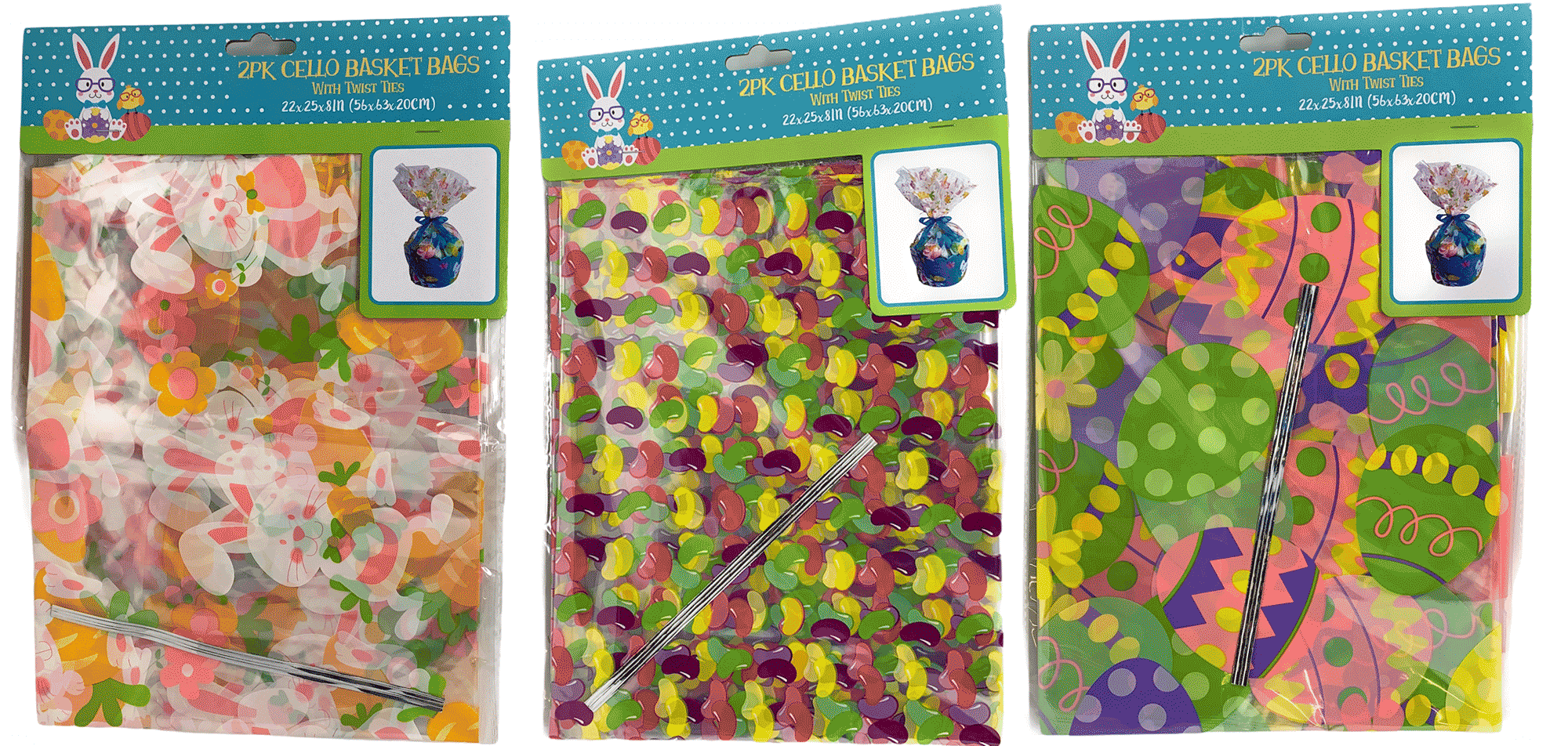 Celebrate Easter Together Cellophane Cellophane Basket Bags 22inch x