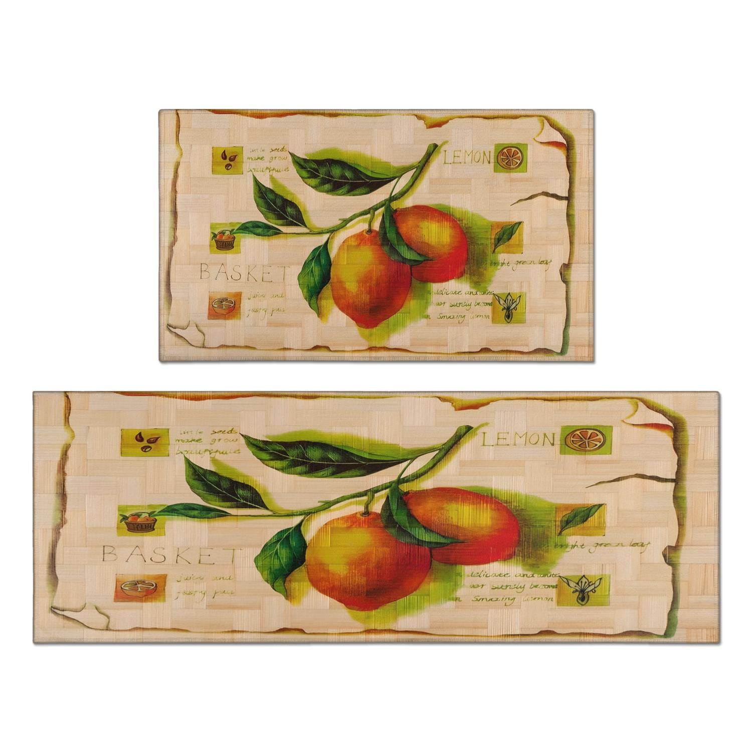 Celebrate Fall with our 2-Piece Fall Fruit Kitchen Rugs, Vintage ...