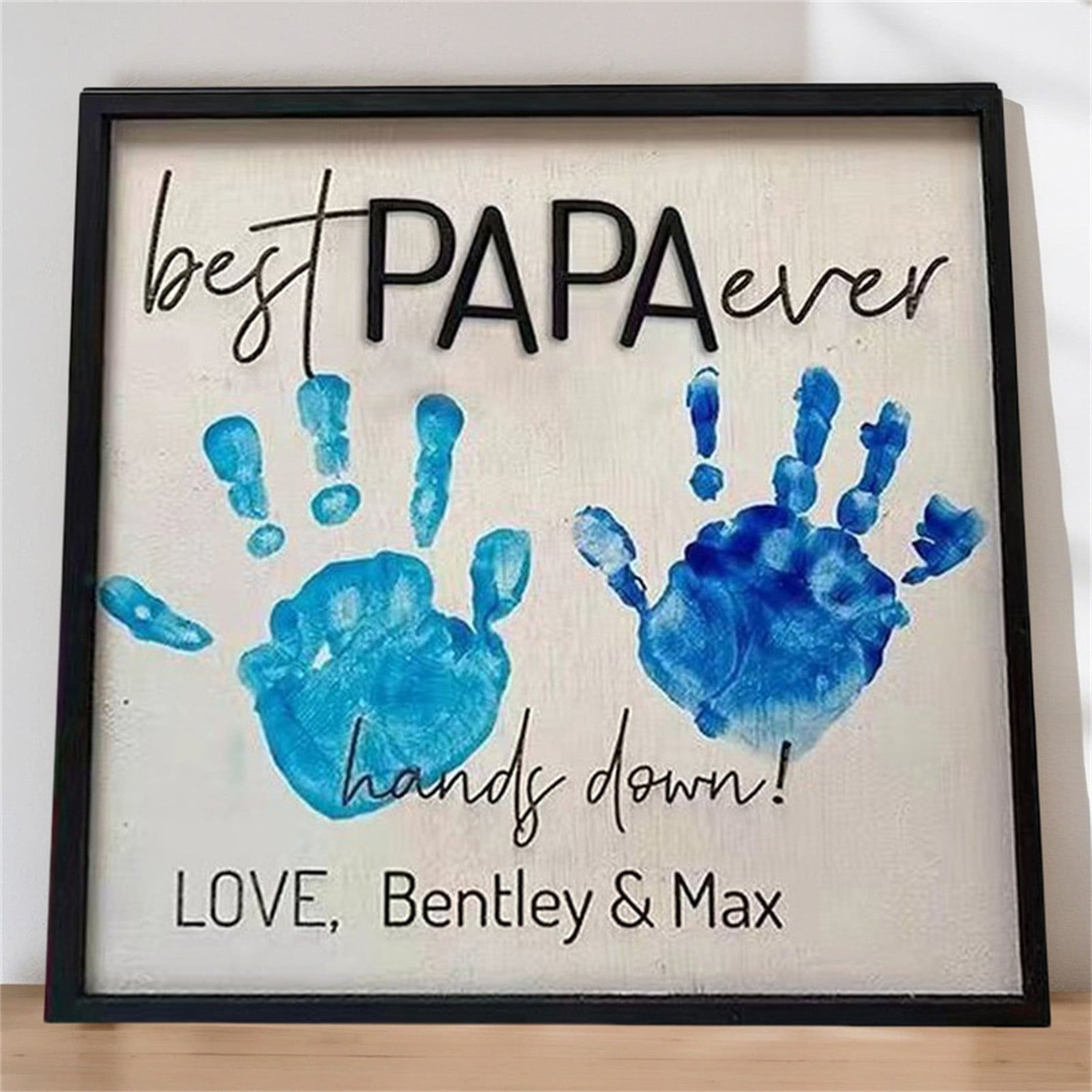 Celebrate [Father'S Day Exclusive] Diy Wooden Handprint Signs Creative ...