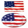 thumbnail image 1 of Celebrate Freedom Party Set: 9-Inch Paper Plates and Napkins for 16 Guests, Featuring Bold Stars and Stripes Design for Memorable Patriotic Gatherings and Events., 1 of 2