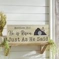 thumbnail image 1 of VHC Brands Celebrate Grace He is Risen Just As He Said MDF Wall Sign 8x19, Spring Decor, Home Decorations for Wall or Door, Spring and Easter Hanging Decoration, 1 of 4