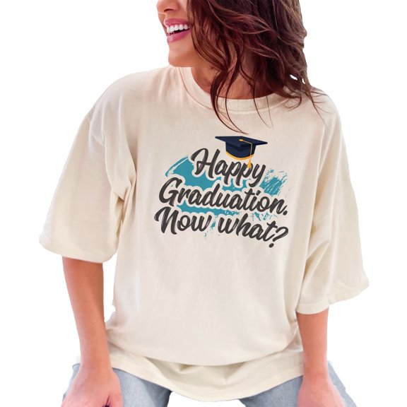 Celebrate Graduation With Unique Humor, Ivory Comfort Colors T-Shirt, Small