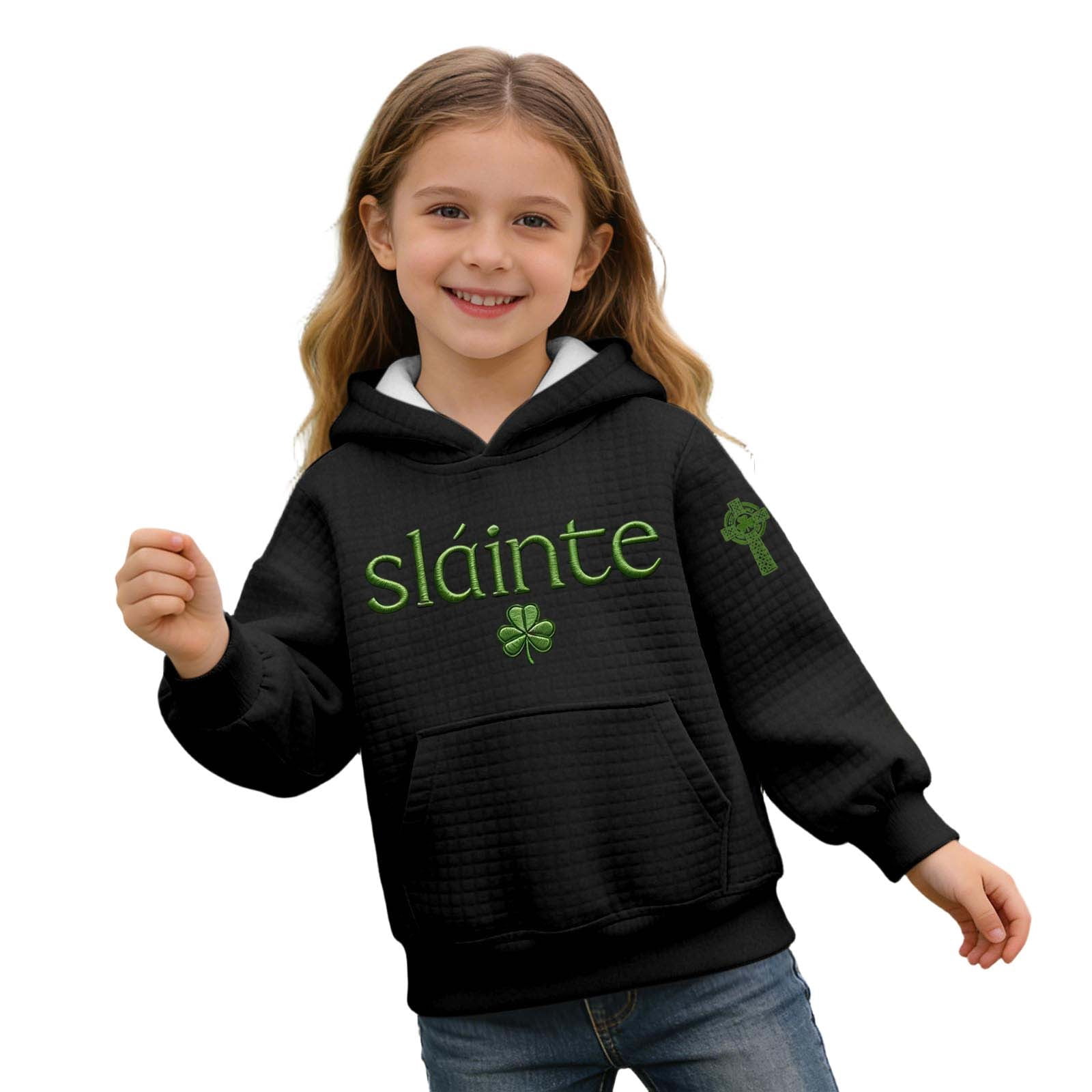 Celebrate Green Hoodie For Kids — St. Patrick's Day Print With Cozy ...