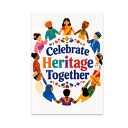 Celebrate Heritage Together Multicultural Wall Art - Home Decor Enthusiast - 13x19 Poster Print