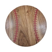 Celebrate It 12 Baseball Wood Cheese Board , Baseball Decor for Home and Games