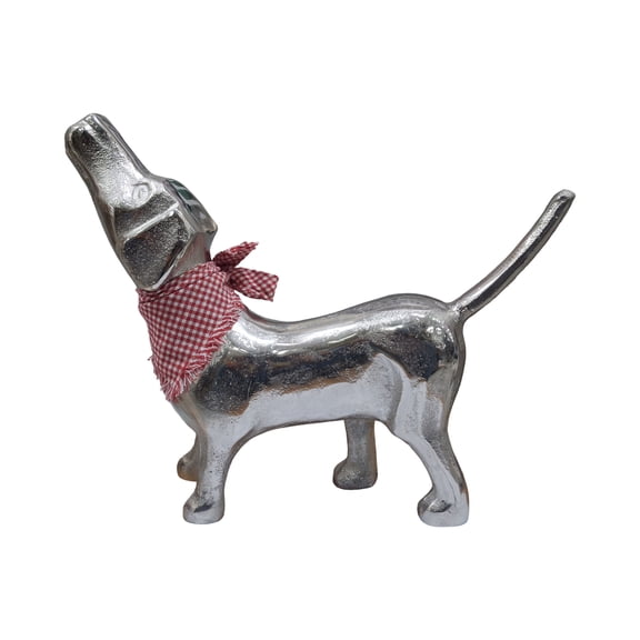 Celebrate It 13" Metal Dog Tabletop Decor , Red, White, & Blue Party Supplies and Decorations for Memorial Day, Independence Day