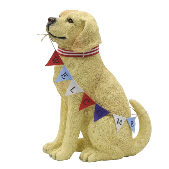 Celebrate It 19.75" Welcome Dog Tabletop Decor , Red, White, & Blue Party Supplies and Decorations for Memorial Day, Independence Day