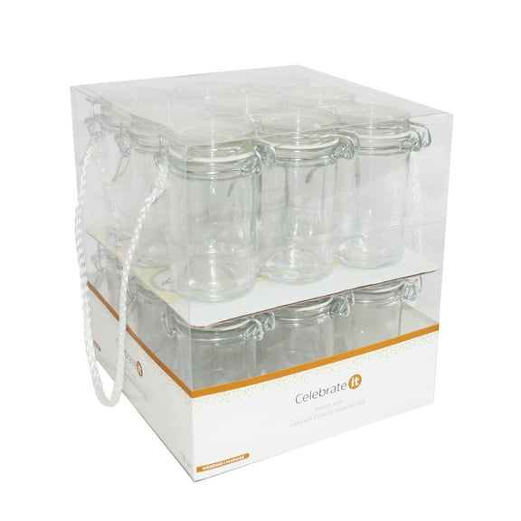 Celebrate It Favor Jars 3.375" x 1.75" Clear Glass Canning Jars (18 Count)