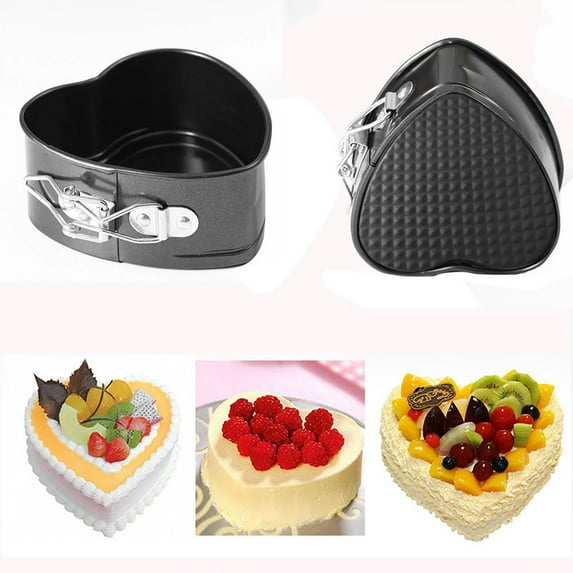 Celebrate It, Heart Pan, Heart Cooking Pan, Heart Pan Cheese Tin Pan Love Heart Cake Shape Non Stick Baking Diy Cake Tray Bread Cake Mould