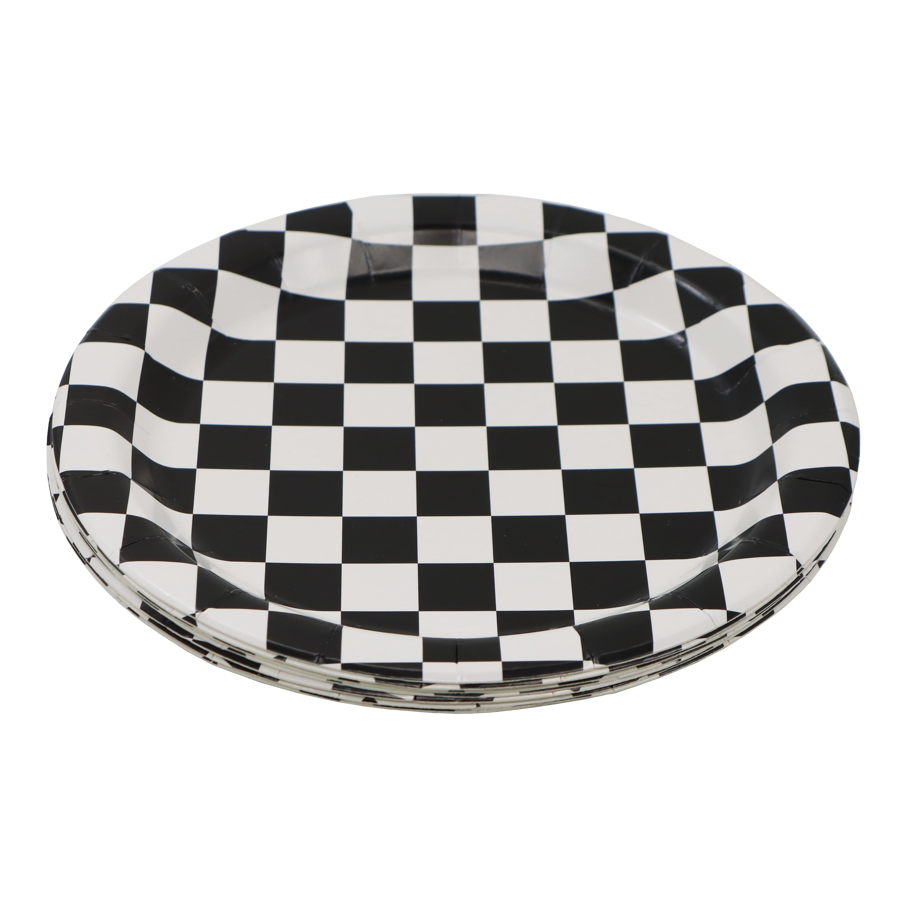 Celebrate It Paper Plates - Black & White Disposable Snack Plates, Black/White, 7", 24 Packs (240 Total)