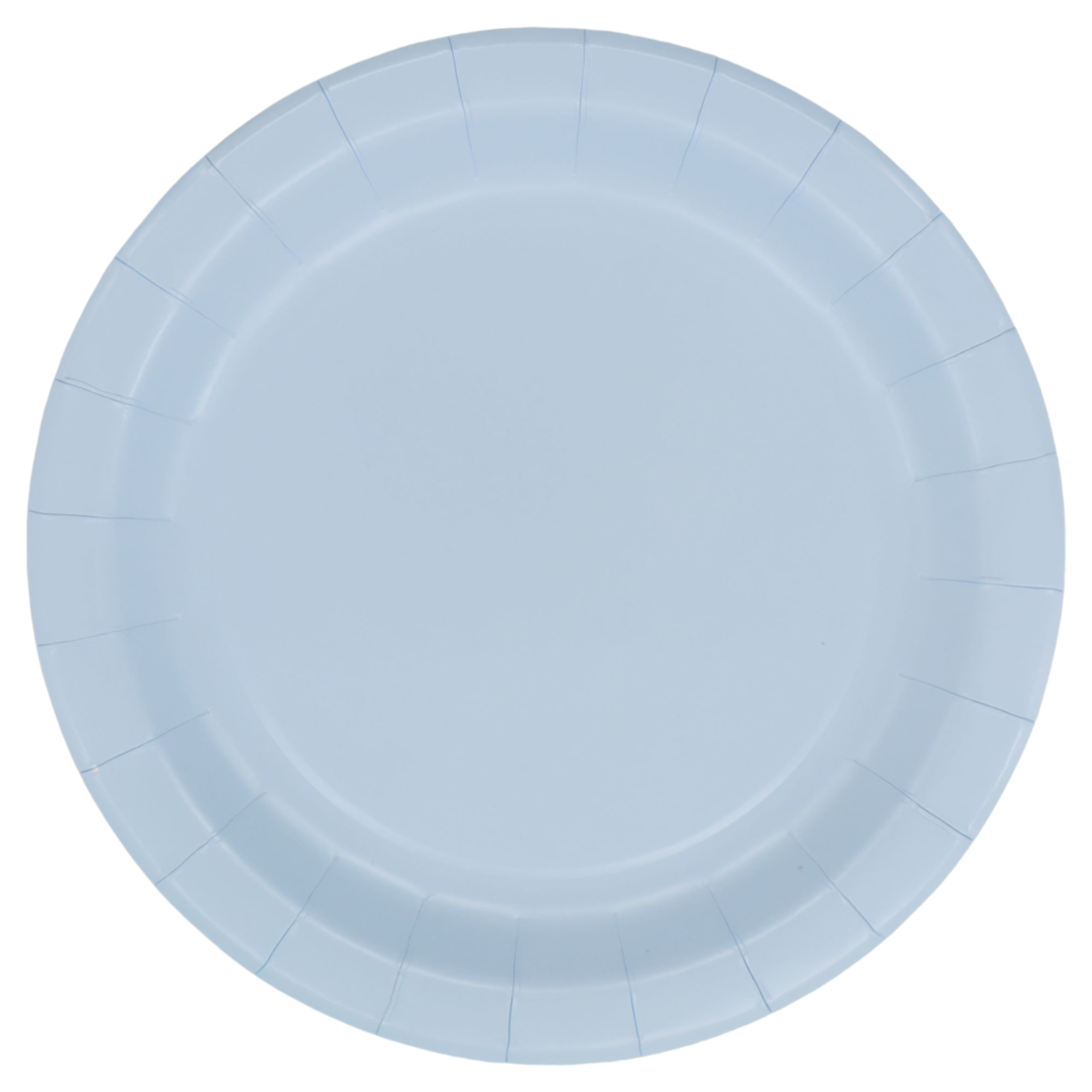 Celebrate It Paper Plates, Solid Color Round Disposable Dinnerware, Blue, 9", 12 Pack (120 Total)