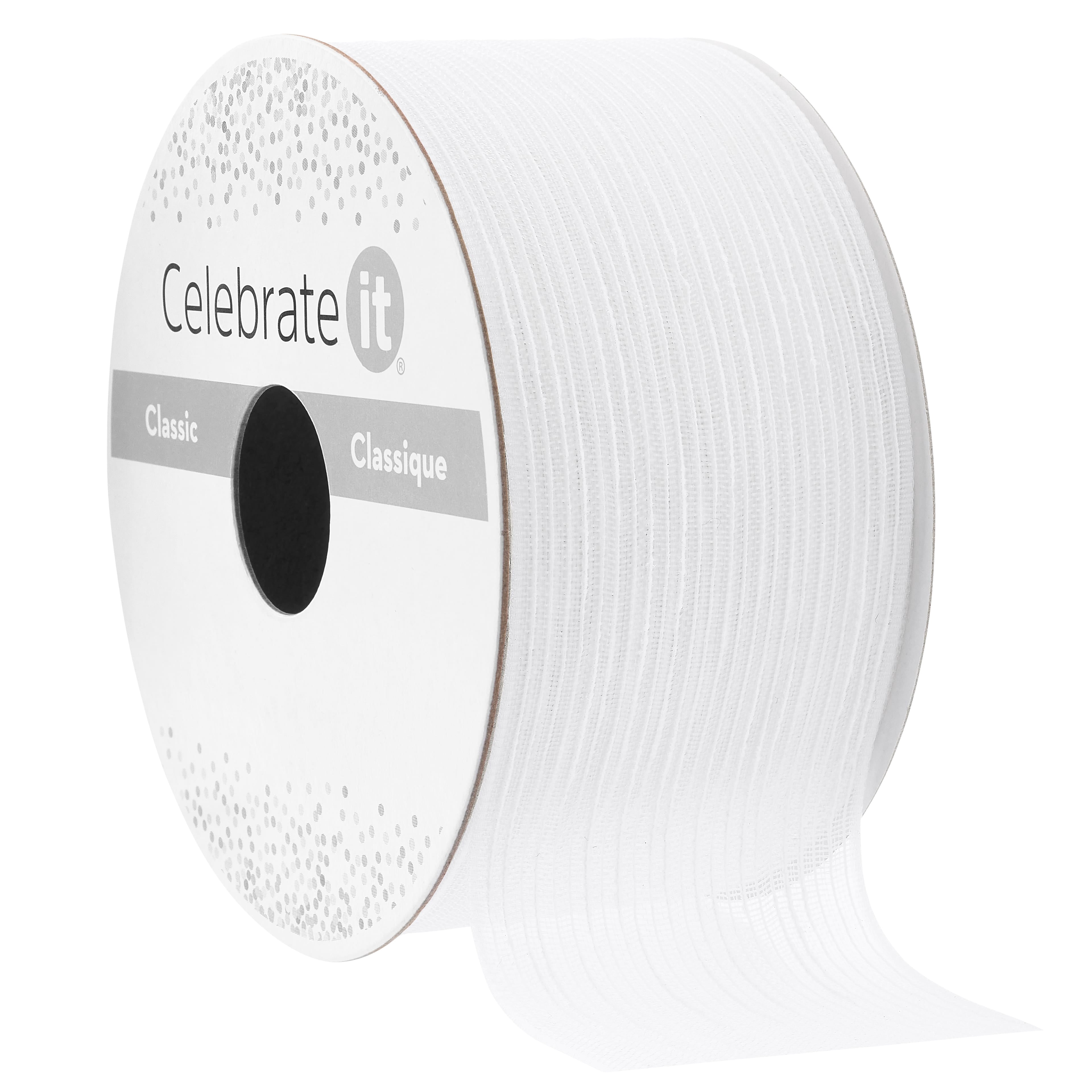 Celebrate It Wired Crackle Chiffon Ribbon, 1.5" x 3yd. , 12 Pack