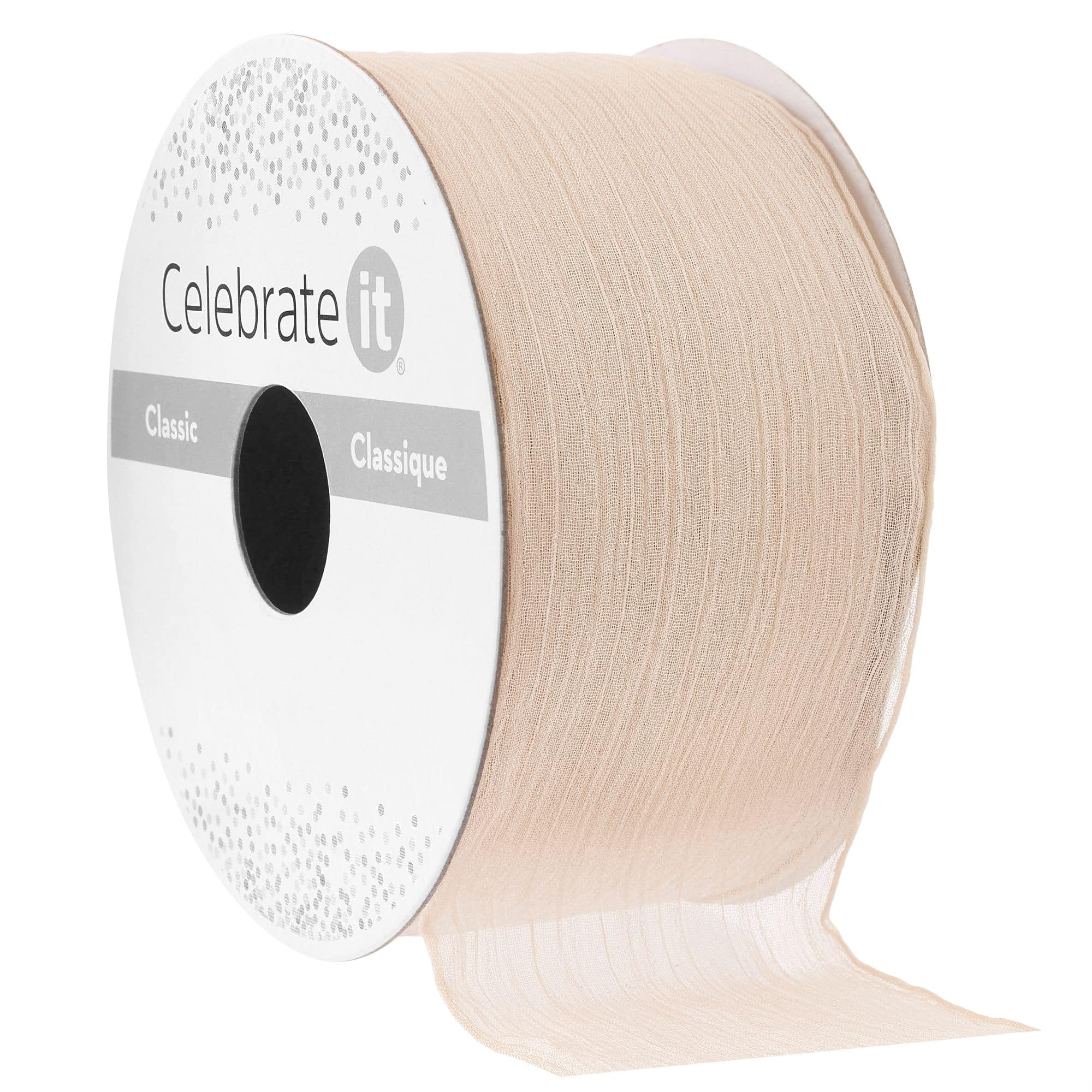 Celebrate It Wired Crackle Chiffon Ribbon, 1.5" x 3yd. , 12 Pack