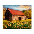 thumbnail image 1 of Celebrate Life Gallery 'Red Roof On A Country Lane' Wood Slat Art 18x22, 1 of 5