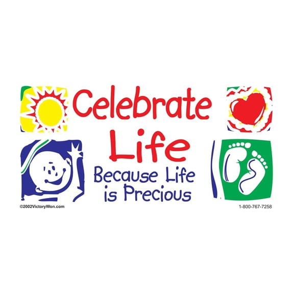 Celebrate Life Pro-Life Vinyl Sign