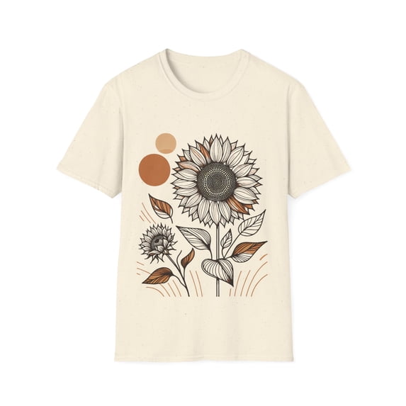 Celebrate Litha Boho Style - Sunflower Graphic Tee, Summer Festival Shirt