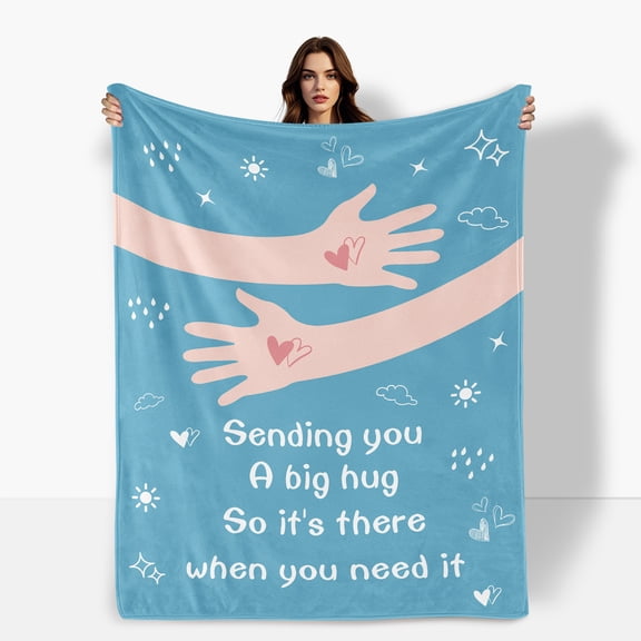 Celebrate Love With Blue Star Patterned Flannel Blanket Perfect For Cuddling On Sofa Bed Travel Camping Polyester Gift For Couples Family Friends Shipped From USA