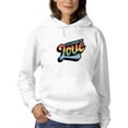 thumbnail image 1 of Celebrate Love Colorful Banner Hoodie Women -Smartprints Designs, Female 5X-Large, 1 of 4