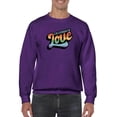 thumbnail image 1 of Celebrate Love Colorful Banner Sweatshirt Men -Smartprints Designs, Male 3X-Large, 1 of 4