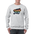 thumbnail image 1 of Celebrate Love Colorful Banner Sweatshirt Men -Smartprints Designs, Male 4X-Large, 1 of 4