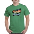 thumbnail image 1 of Celebrate Love Rainbow Text T-Shirt Men -Smartprints Designs, Male 4X-Large, 1 of 4