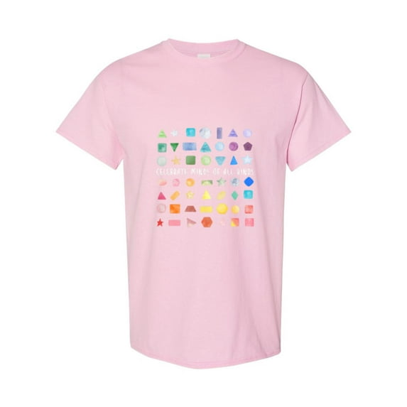 Celebrate Minds Of All Kinds A Math Teacher Autism Support Unisex T-Shirt, for men & women, up to size 5XL