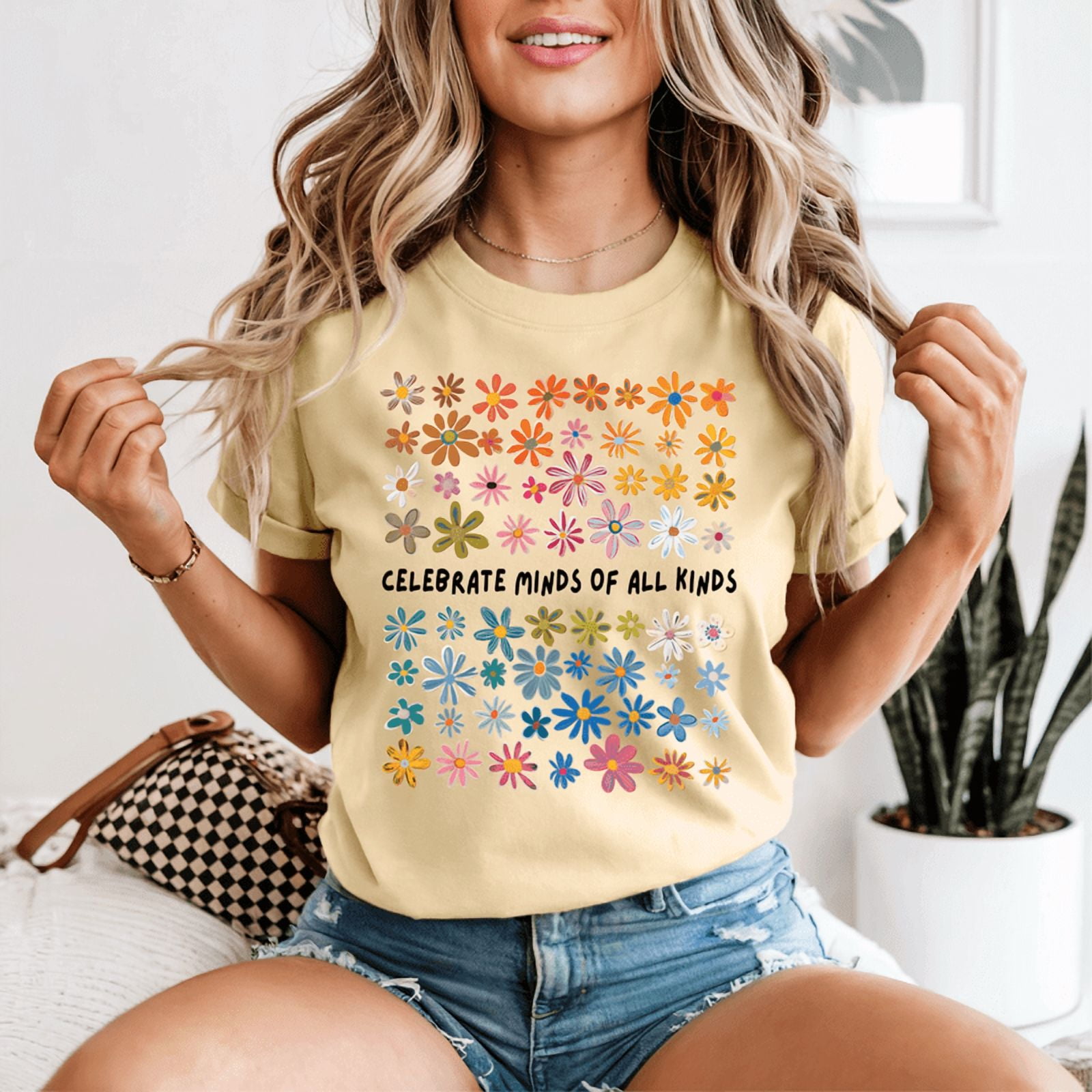 Celebrate Minds of All Kinds Comfort Colors T-Shirt – Autism Awareness & Neurodiversity Tee for Teachers