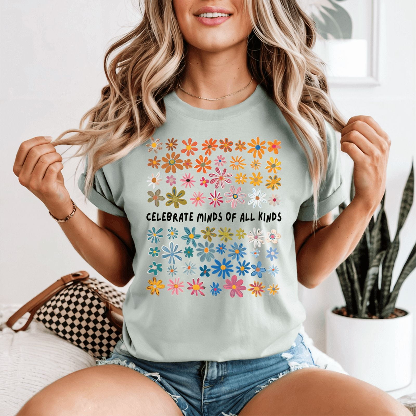 Celebrate Minds of All Kinds Comfort Colors T-Shirt – Autism Awareness & Neurodiversity Tee for Teachers