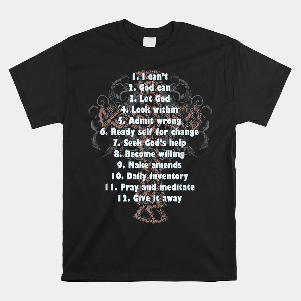 Celebrate Recovery Shirt Christian Cross 12 Step Guide Shirt