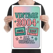 Celebrate Retro Design - 21st Birthday Decor - 13x19 Poster Print - Wall Art