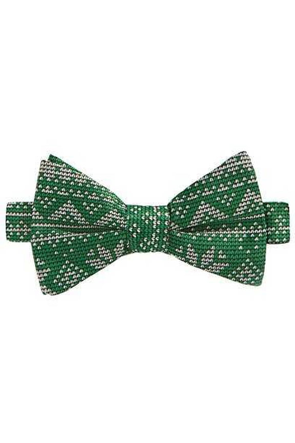 Mens Christma Snowflake And Reindeer Pre-Tied Bow Ties, Green