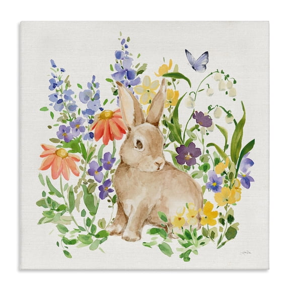 Stupell Industries Celebrate Spring Bunny Canvas Wall Art, design by Katrina Pete, 17 x 17