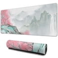 thumbnail image 1 of Celebrate Spring Everyday with Watercolor Cherry Blossom Gaming Mouse Pad: Large 31.5x11.8 Inch Desk Mat, Non-Slip Base & Stitched Edge Design, Perfect Addition to Desk & Home Office., 1 of 7