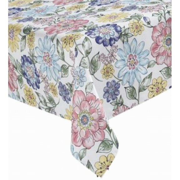 Celebrate Together Cottage Floral Tablecloth, Big Flower Print Fabric 60X120