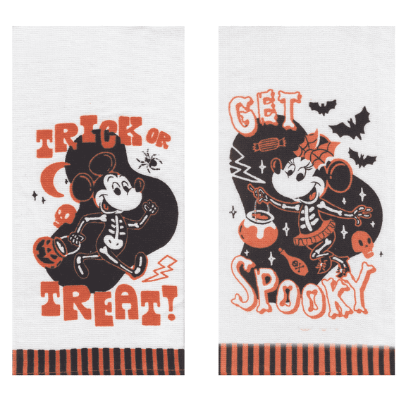 Celebrate Together Machine Wash Halloween Mickey Mouse Cotton Terry Cloth Kitchen Towels 2 Count
