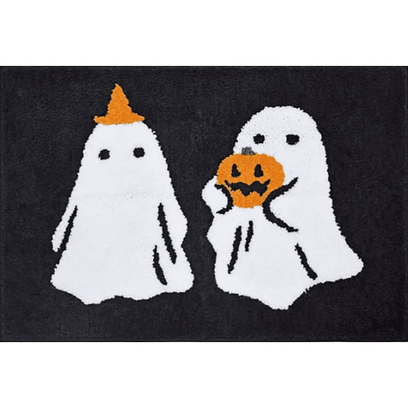 Celebrate Together Halloween Ghost Bath Rug, Plush Polyester, 20" x 30", Machine Washable