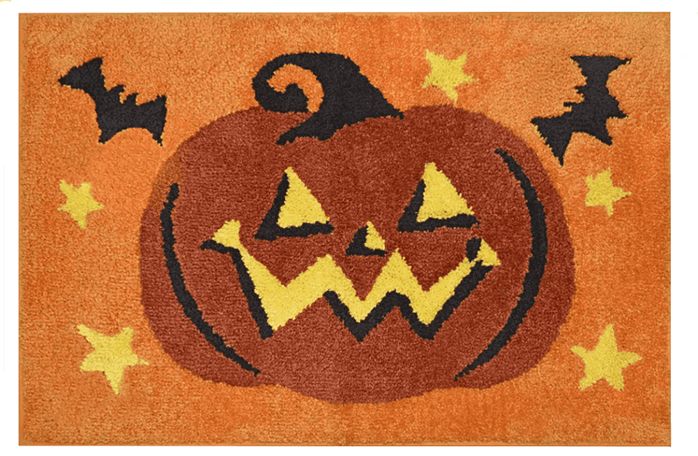 Celebrate Together Halloween Pumpkin Decorative Bath Rug, 20" x 30", Machine Washable