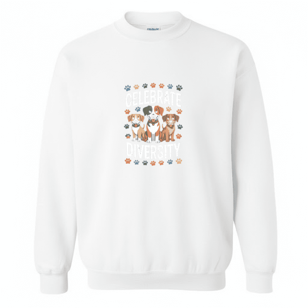 Celebrate Unity Labrador Dog Lover Diversity Quote Design Sweatshirt ...