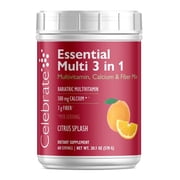 CELEBRATE VITAMINS Multivitamin with Calcium Citrate Drink Mix, Zero Sugar, Citrus Splash, 60 Servings