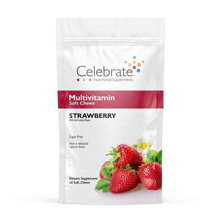 Celebrate Vitamins Bariatric Multivitamin Soft Chews, Strawberry, 60 count