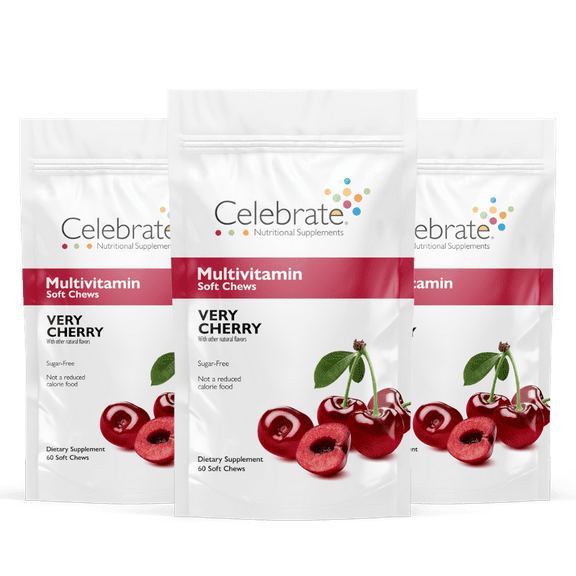 Celebrate Vitamins Bariatric Multivitamin Soft Chews - Very Cherry - 180 Count