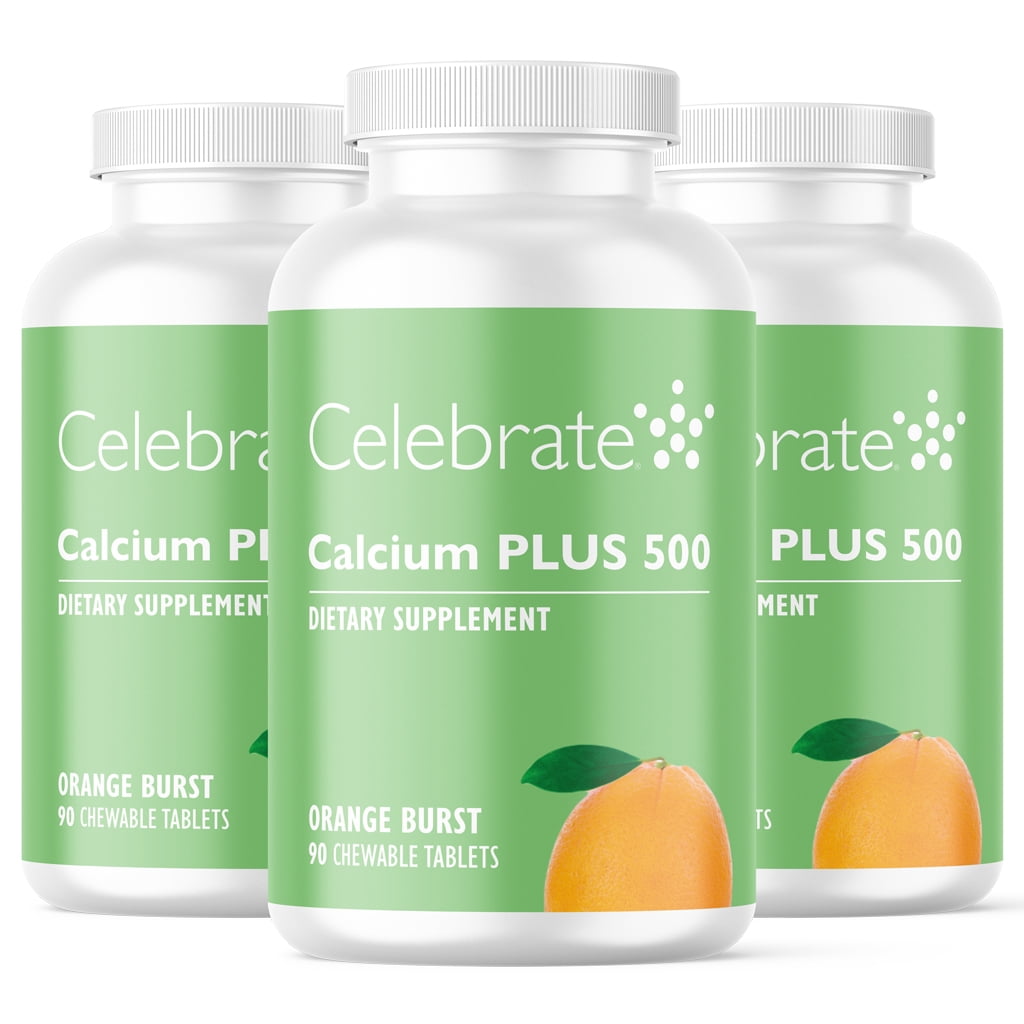 Celebrate Vitamins Calcium Plus 500 Chewable Tablets, 500 mg Calcium ...