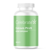 CELEBRATE VITAMINS Calcium Plus Tablets, 600 mg Calcium Citrate with Vitamin D3, 180 Count, Gluten-Free