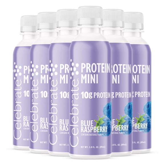 Celebrate Vitamins Collagen Mini Drink, Blue Raspberry, 6 count