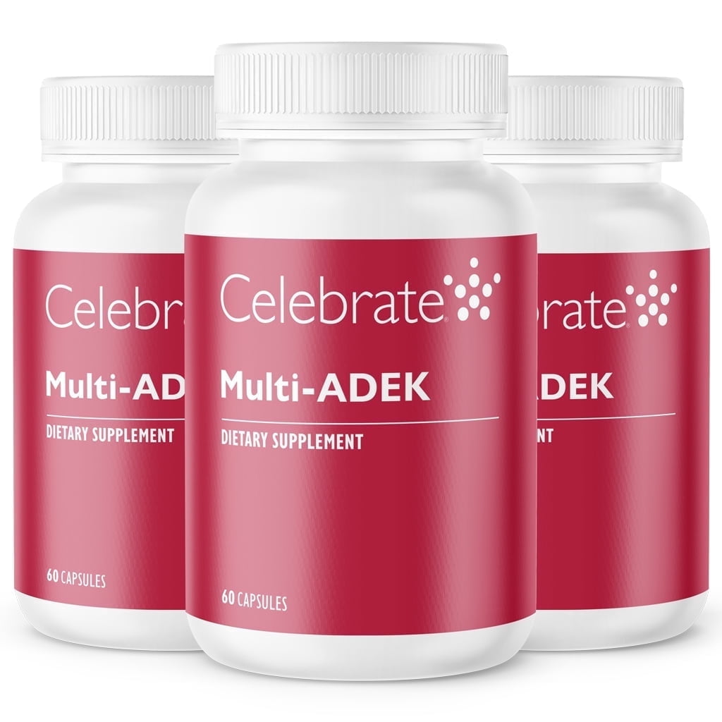 Celebrate Vitamins High ADEK Bariatric Multivitamin Capsules, Iron Free, 180 count