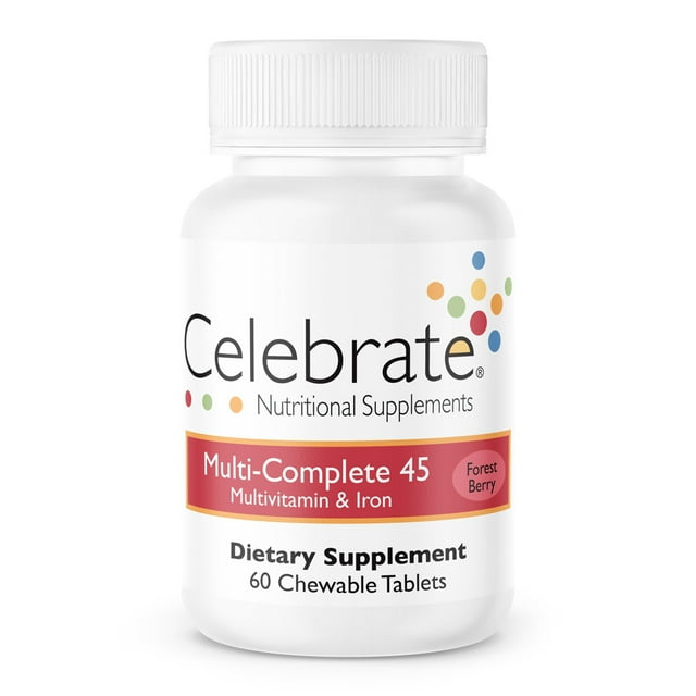 Celebrate Vitamins 45 Bariatric Multivitamin with Iron Chewables, 45 mg of Iron