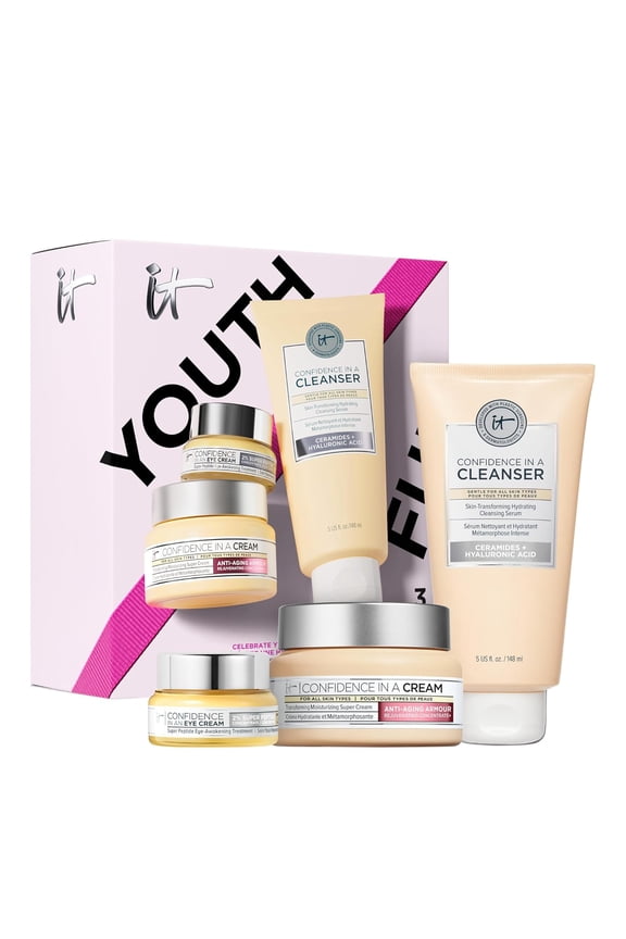 Confidence In A Cream & Cleanser & Eye Cream - 3 Full Size Skincare Set