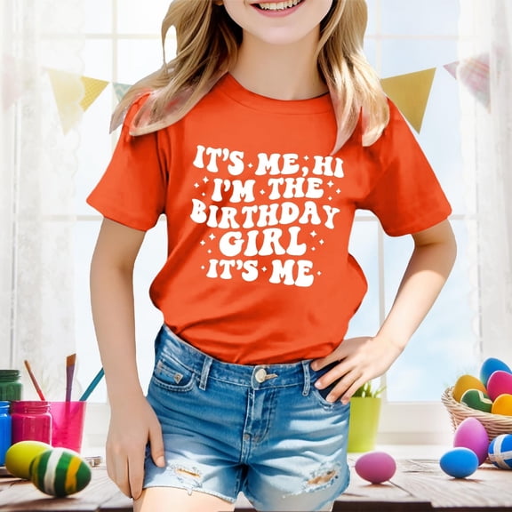 Celebrate in Style Girls Birthday Shirt Themed Party Tee for Summer Outings Adorable Birthday Girl T-Shirt for