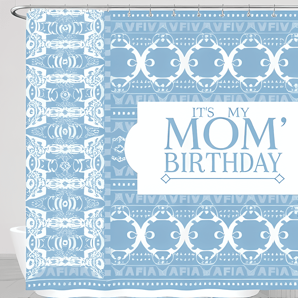 Happy Birthday Shower Curtain – 70x70 Inch Party Decor With Balloons & Cake